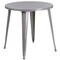 Emma and Oliver Commercial Grade 30" Round Metal Indoor-Outdoor Table Set with 4 Cafe Chairs